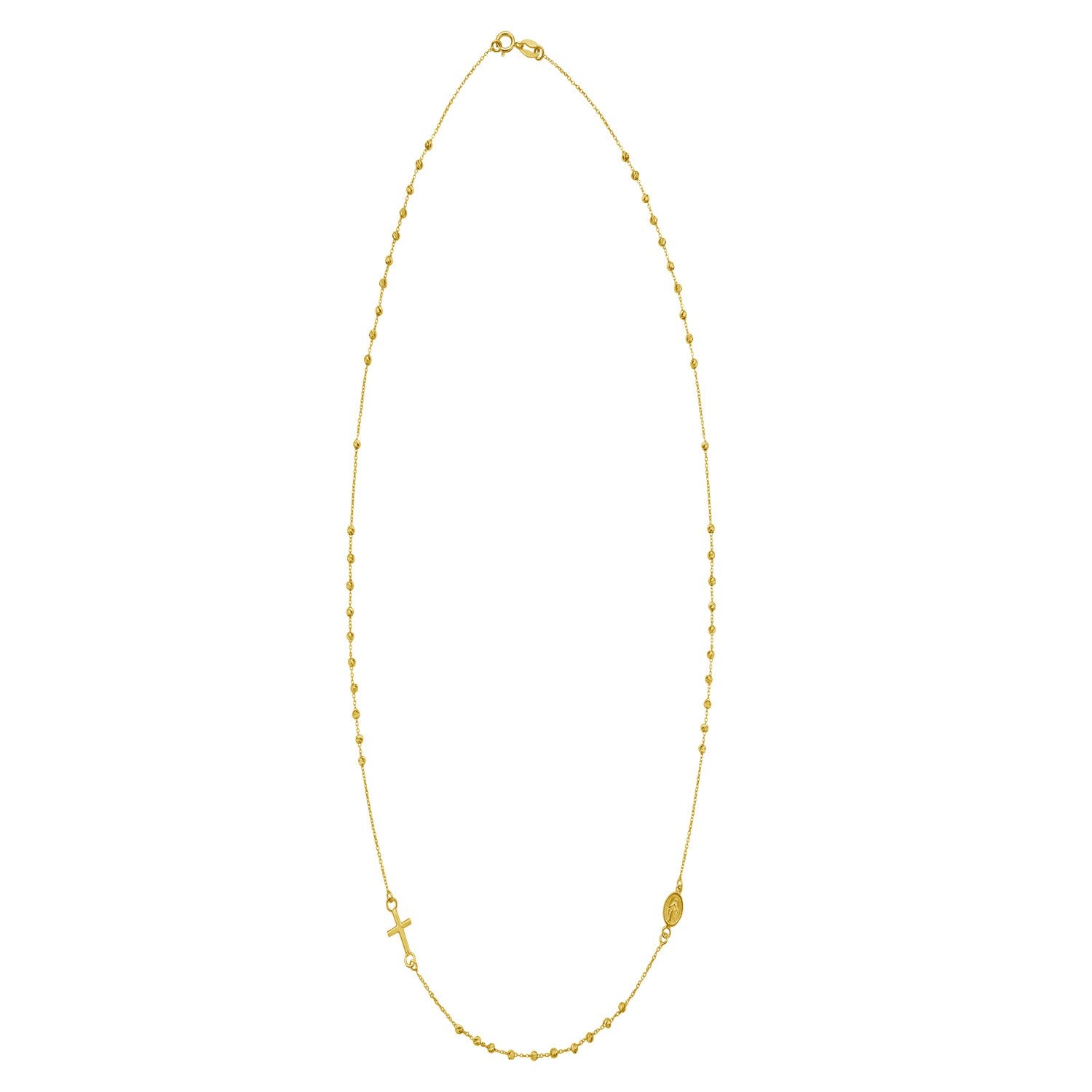 14K Yellow Gold Rosary Necklace