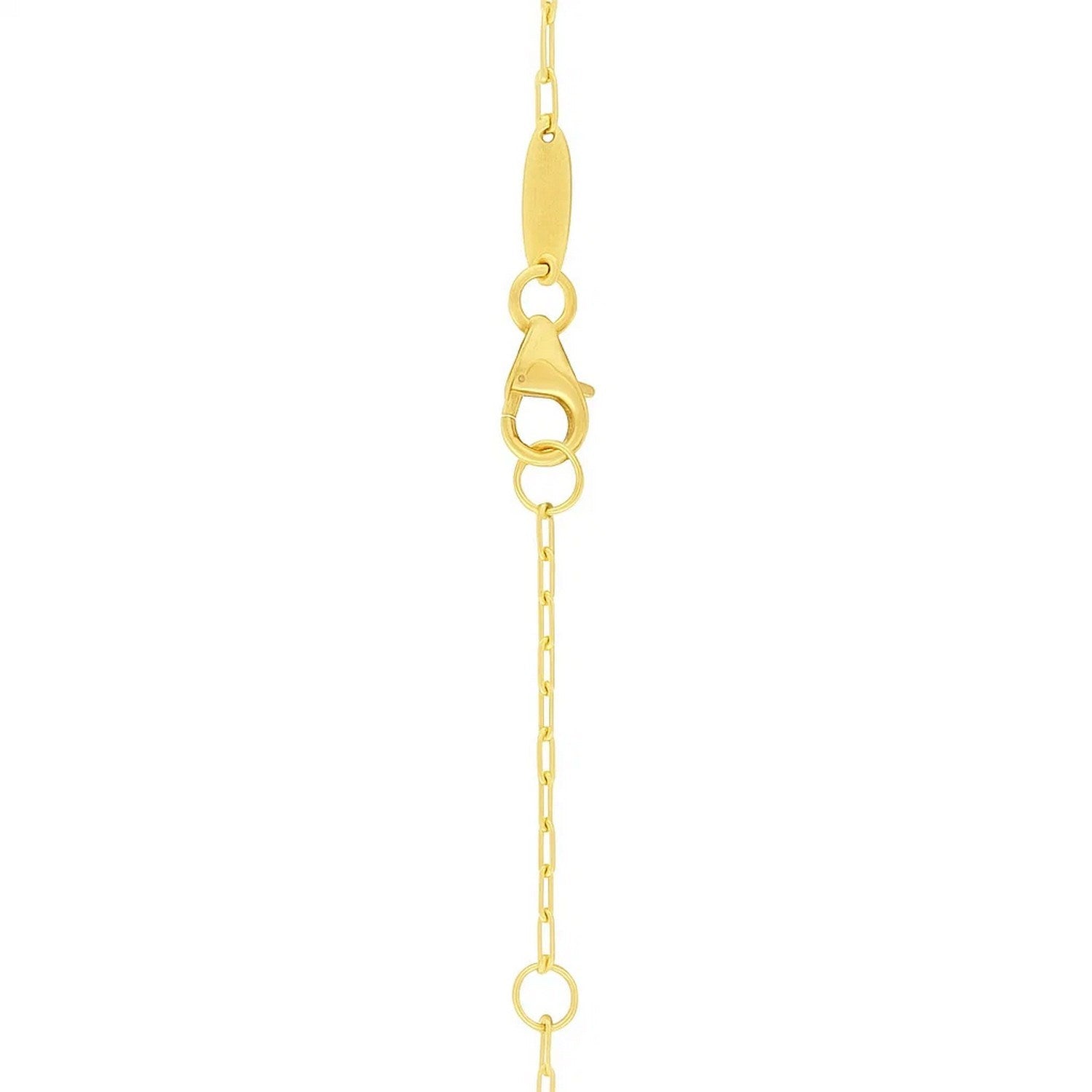 14k Yellow Gold Polished Heart Link Chain Necklace