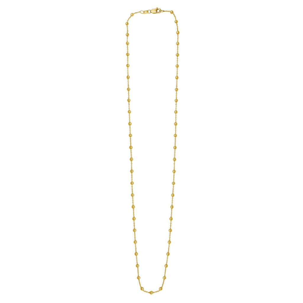 Layering Saturn Bead Necklace in 14K Yellow Gold