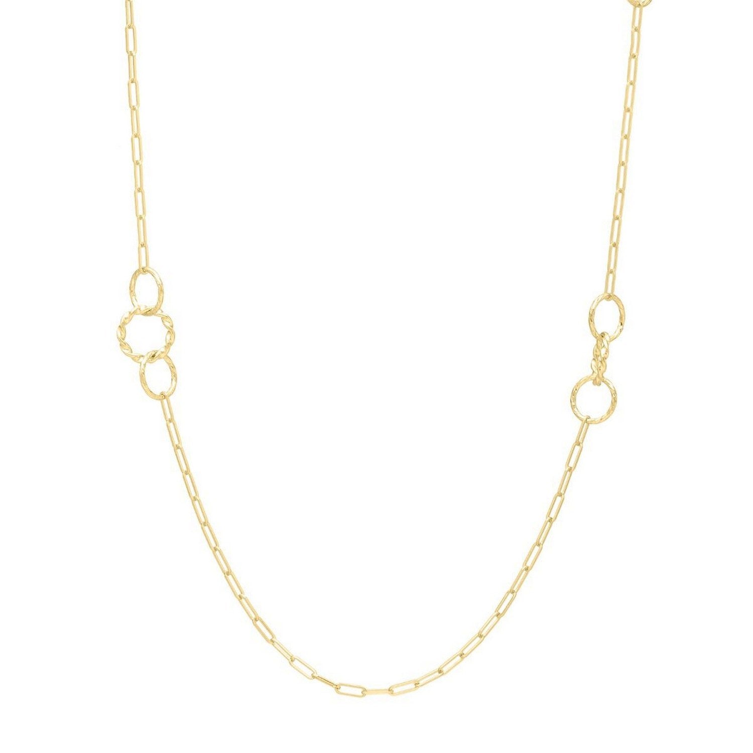 Twistted Link Necklace in 14K Yellow Gold