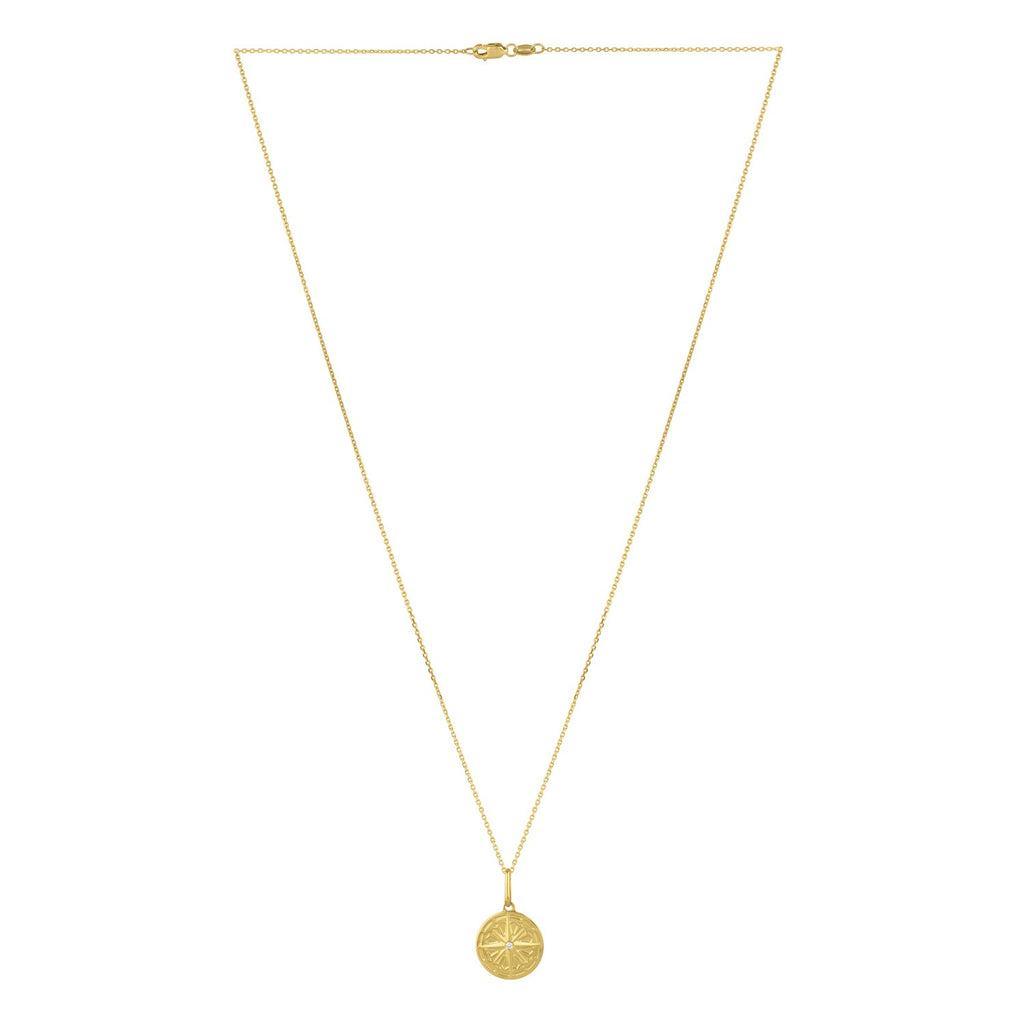 North Star Talisman Necklace in 14K Yellow Gold